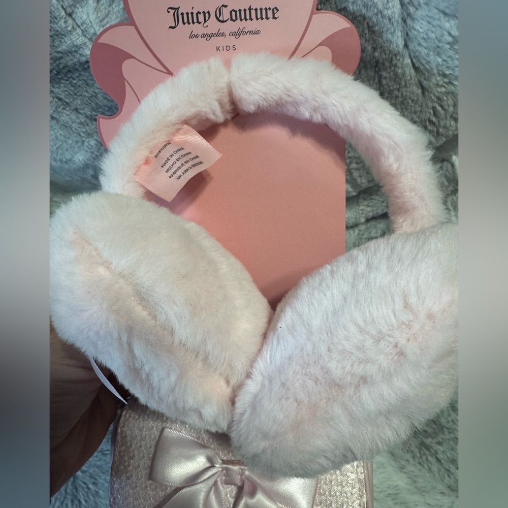 Juicy Couture - Kids Set - Mini Bag & Ear Muffs - BRAND NEW - light pink - Picture 2 of 11
